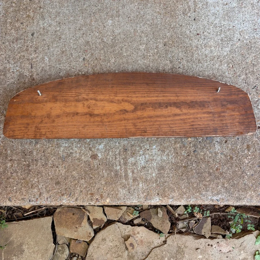 VTG Wood Coat Rack Village Scene‎ Wall Mount Arched Cottage Americana Folk Art